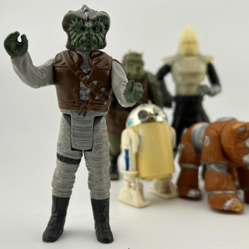 Lote de 6 figuras vintage de Star Wars Kenner Klaatu Battlestar Galactica Muffit Cylon Foto 3 de 4