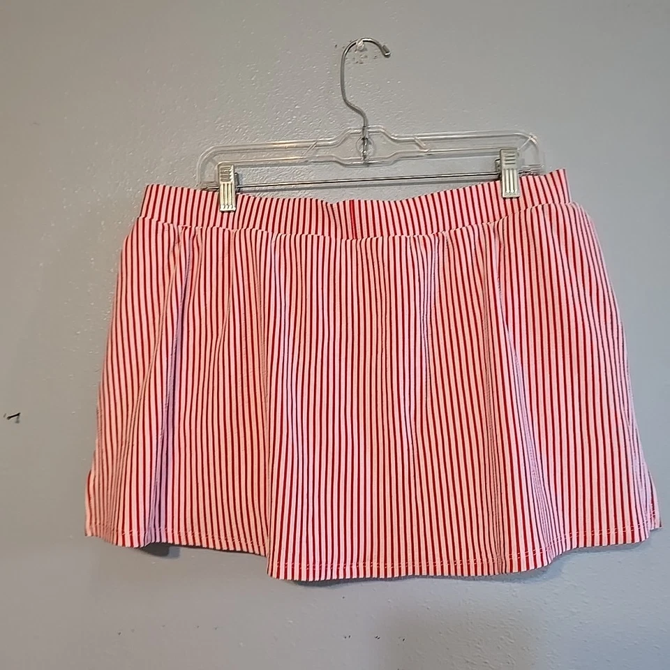 New With Tags Swim By Cacique Swim Bottoms Skirt Skort Red White Size 16 - Image 4 of 4