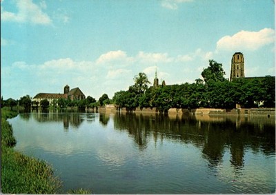 Wroclaw Poland postcard OSTROW TUMSKI & PIASEK ISLAND VIEW a/12 BR5024