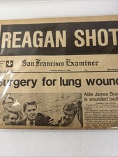 REAGAN Shot Rushed Hosp Aide Brady San Francisco Examiner March 31, 1981