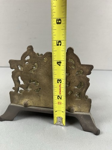Vintage Ornate Baroque/Rococo Style Shell Brass Letter Rack Holder Trinket Dish - 第 10/15 張圖片