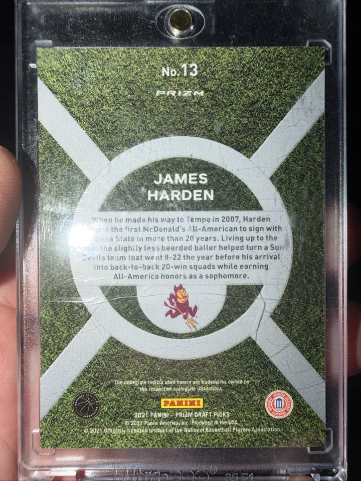 Selecciones del draft Panini Prizm 2021-22 en el campus Silver Prizm James Harden Case Hit Foto 2 de 2