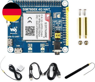 LUCKFOX 4G HAT for Raspberry Pi, Based on SIM7600E-H, Enabling LTE Cat-4 4G/3G/2