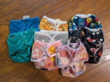 Thirsties Rumparooz ALVA Baby Lot 6 Newborn Snap Diaper Covers Floral