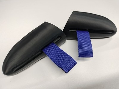 Set für Porsche Cayman 987 PullStrap Conversion GT3 RS Style Türlaschen Blue GT