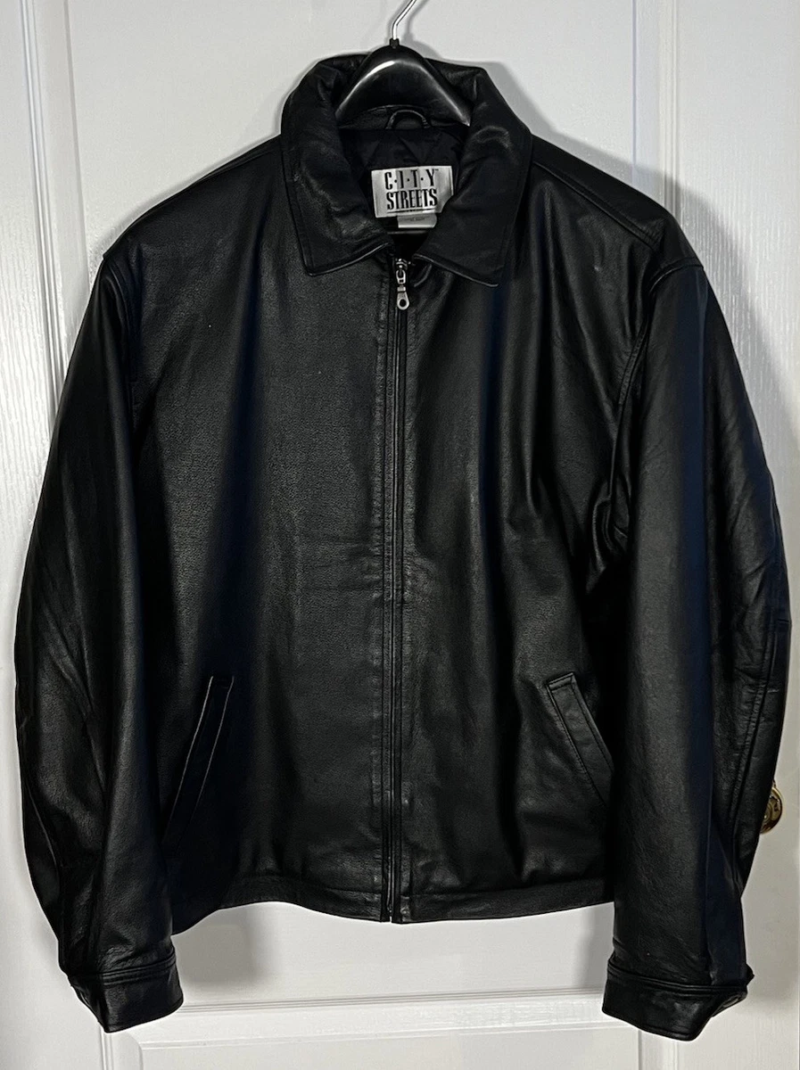 city streets レザージャケット city streets/レザージャケット・ブルゾン/XL/レザー/BLK : セカンド
