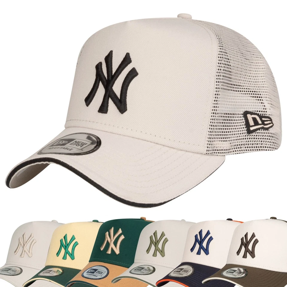 New Era A-Frame Mesh Snapback Trucker Cap - New York Yankees