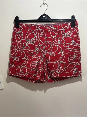 Tommy Hilfiger Woman’s Red/White Patterned Shorts Size Medium UK 12 - Image 1 of 4