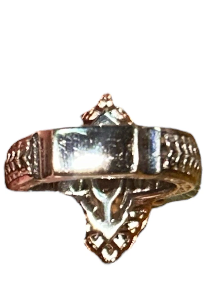 Anillo Michael Valitatti chapado en oro de 18 K, cuarto de galón de plata rosa tamaño 6 1/2 Foto 4 de 4