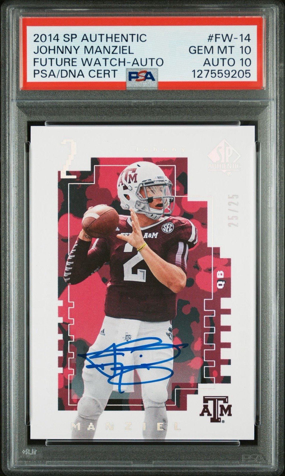 Johnny Manziel SP Authentic Future Watch #FW14 Autograph