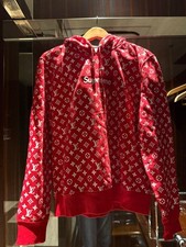 felpa con cappuccio supreme louisvuitton