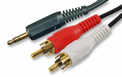 PRO SIGNAL - Câble Jack Stéréo 3,5 mm vers 2x RCA, 5m Noir - Photo 1/1