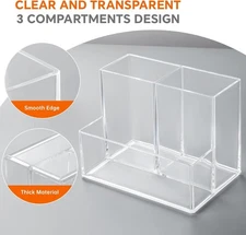 Pen Holder for Desk, Clear Acrylic Pencil Holder for Desk, Marker Holder