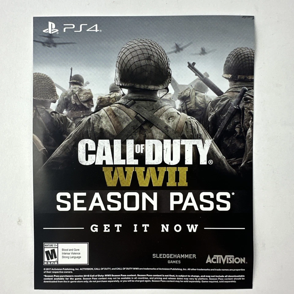 Call of Duty WWII (PS4 Sony Playstation 4 2017) World War 2 Preowned With Manual - Image 3 of 4