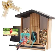 Bird Feeder with Camera Solar Powered, Smart Bird Feeder with AI Identify for 