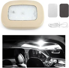Interior Ceiling Roof Lights, Magnetic Rechargeable USB Wireless Dome Beige
