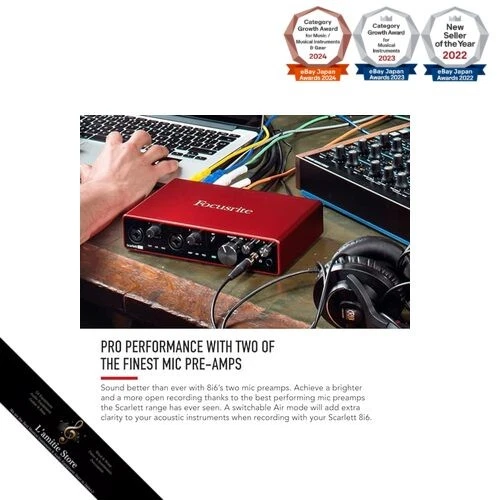 Focusrite Scarlett 8i6 3rd Gen Audio InterfaceJapan Brand New - Image 2 of 4