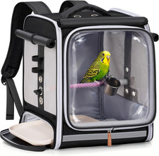Mancro Bird Carrier Backpack for Small Birds, Cockatiel, Parrot, Bird Backpack w