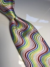 NWT VERSE 9 MULTI COLOR GEOMETRIC STYLE PRINT SILK DESIGNS NECK TIE HANKY