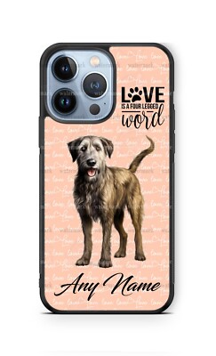 Personalized Irish Wolfhound Custom pet Dog Phone Case Cover fits iPhone Gift