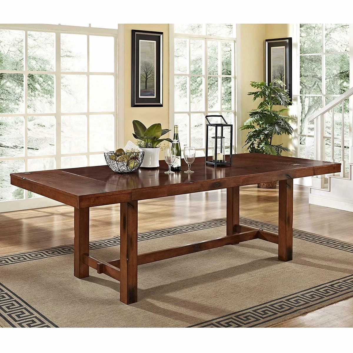 Round table with leaf seats 8 sale