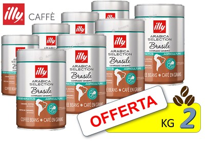 Illy Kaffeemühle Cafe Grano   2 KG - (8x250 Gr) - Caffe Arabica Selection