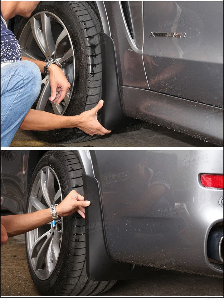 Genuine Front & Rear Splash Guards Mud Flaps FOR 2014-2018 BMW X5 M Sport F15 - Image 2 of 4