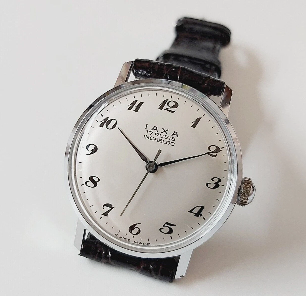Breguet — Perfect Vintage Swiss IAXA INCABLOC Men's Mechanical Hand Winding Watch Uhr
