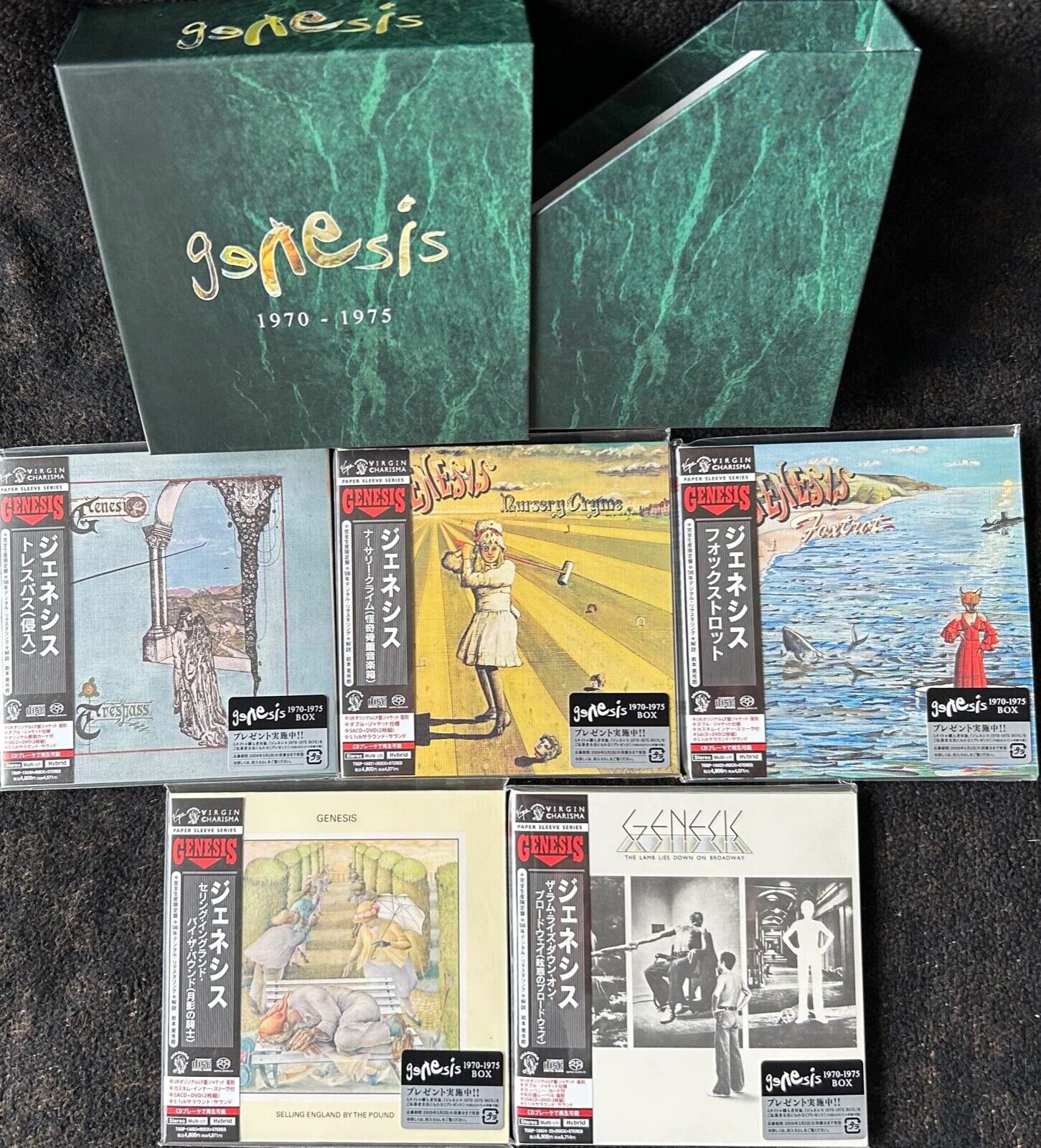 GENESIS SACD set in mini-LP sleeves; multi-channel, with storage box; Japan