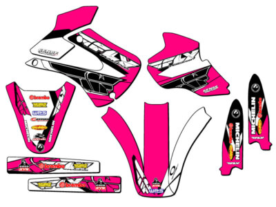 1998-2000 KX 80 13 FLY Pink Senge Graphics Kit Compatible with Kawasaki