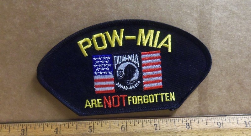 POW*MIA  are Not Forgotten Embroidered Patch with US Flag