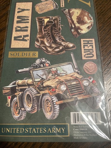 K & Company US ARMY Embossed Stickers. Code: 590939 Scrapbooking, - 第 2/4 張圖片