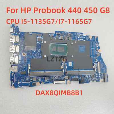 Motherboard For HP Probook 440 450 G8 DAX8QIMB8B1 I5-1135G7 I7