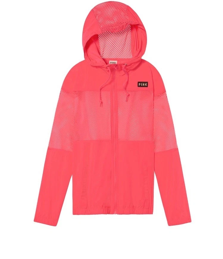 Mesh top anorak pink