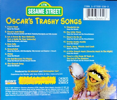 Sesame Street: Oscar's Trashy Songs by Sesame Street (CD, Apr-1997