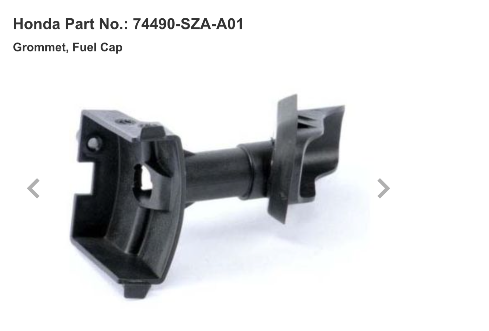 (1) BNIB OEM Genuine 0915 Honda Pilot Fuel Door Grommet Assemby 74490