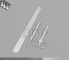 Professional Black Nail File, Baby Nail, Nose, Ear, Eyebrow Hair Scissor BTS-237