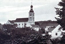 Oberhannsdorf/Jaszkowa G&oacute;rna bei Glatz - Blick zur Kirche (Schlesien) 1932