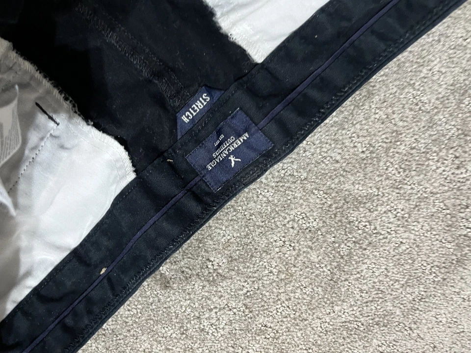 Pantalones Cortos American Eagle Para Mujer Negros Chinos Elastizados Midi Talla 14 Sólidos Súper Foto 3 de 4