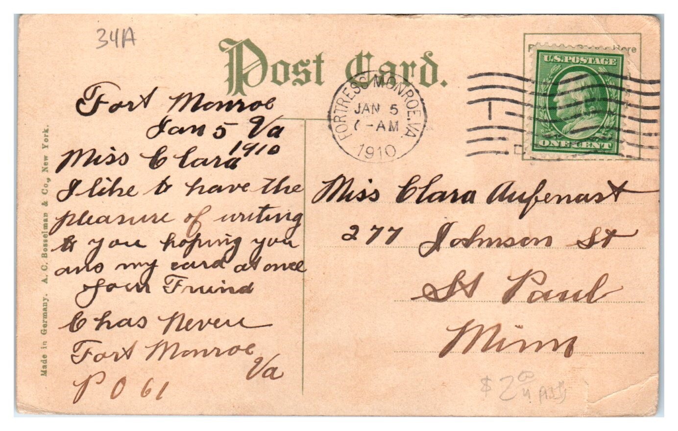 1910 First National Bank, Newport News, VA Postcard *5H3 eBay