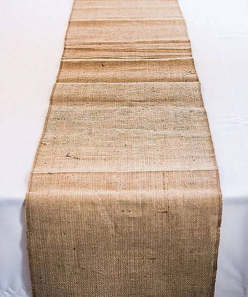 Set 2 Tablecloth Runner Burlap Natural 13 X108 Inch (2 Units) By Broward Linens - Image 3 of 3