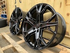 19" ALUWERKS XT4 FLOW FORMED ALLOY WHEELS GLOSS BLACK AUDI A4 A5 A6 TT Q5🇬🇧