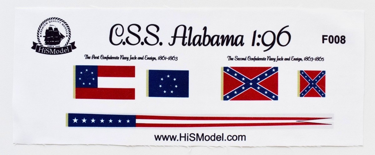 Revell CSS Alabama 1:96 - Flags and Draft scales for model | eBay