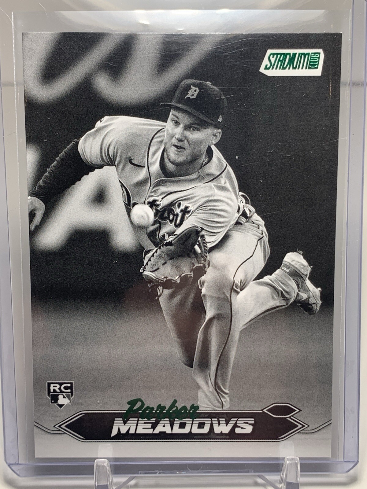 2024 Topps Stadium Club Baseball Parker Meadows RC BLACK & WHITE #105 Detroit