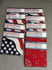 Bandanna Lot of 9 - 22 inch x 22 inch - 2 Styles