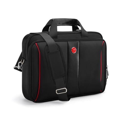 17.3 Inch Locking Briefcase Anti Theft Loptop Bag Notary Public 17.3in Balck