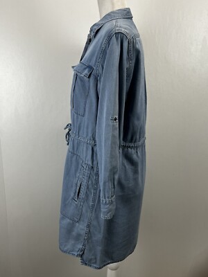 all saints denim shirt dress Faye Oversized Denim Shirt Dress STYX LEO GREEN