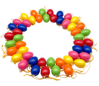 48 Ostereier Kunststoff Plastikostereier Osterdeko Osterstrauch Osterei 4Cm