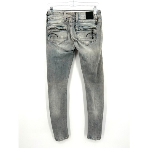 G-STAR Raw Denim Women's Gray Wash Midge Cody Distressed Skinny Jeans Size 26 - 第 2/11 張圖片