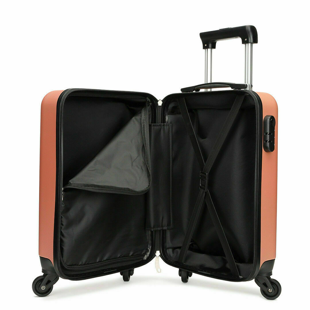 Small Cabin Luggage Hard Shell 4 Wheels Suitcase With Duffle Bag 2PCS